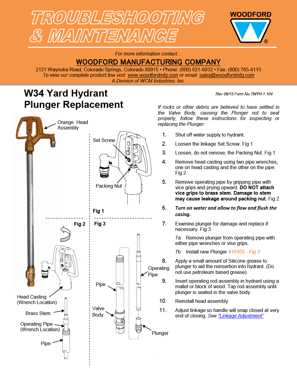 Woodford Iowa Yard Hydrant Repair Parts