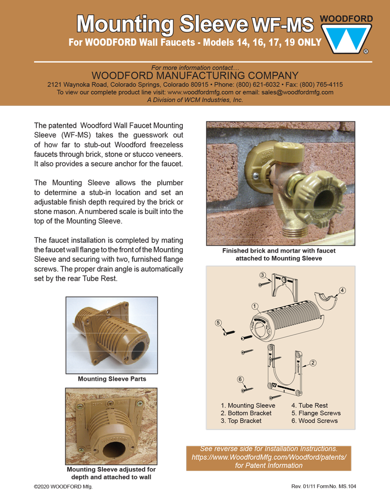 Woodford Model 17 Freezeless Faucet Woodford Outdoor Faucet Adjule Rod Kit Installation