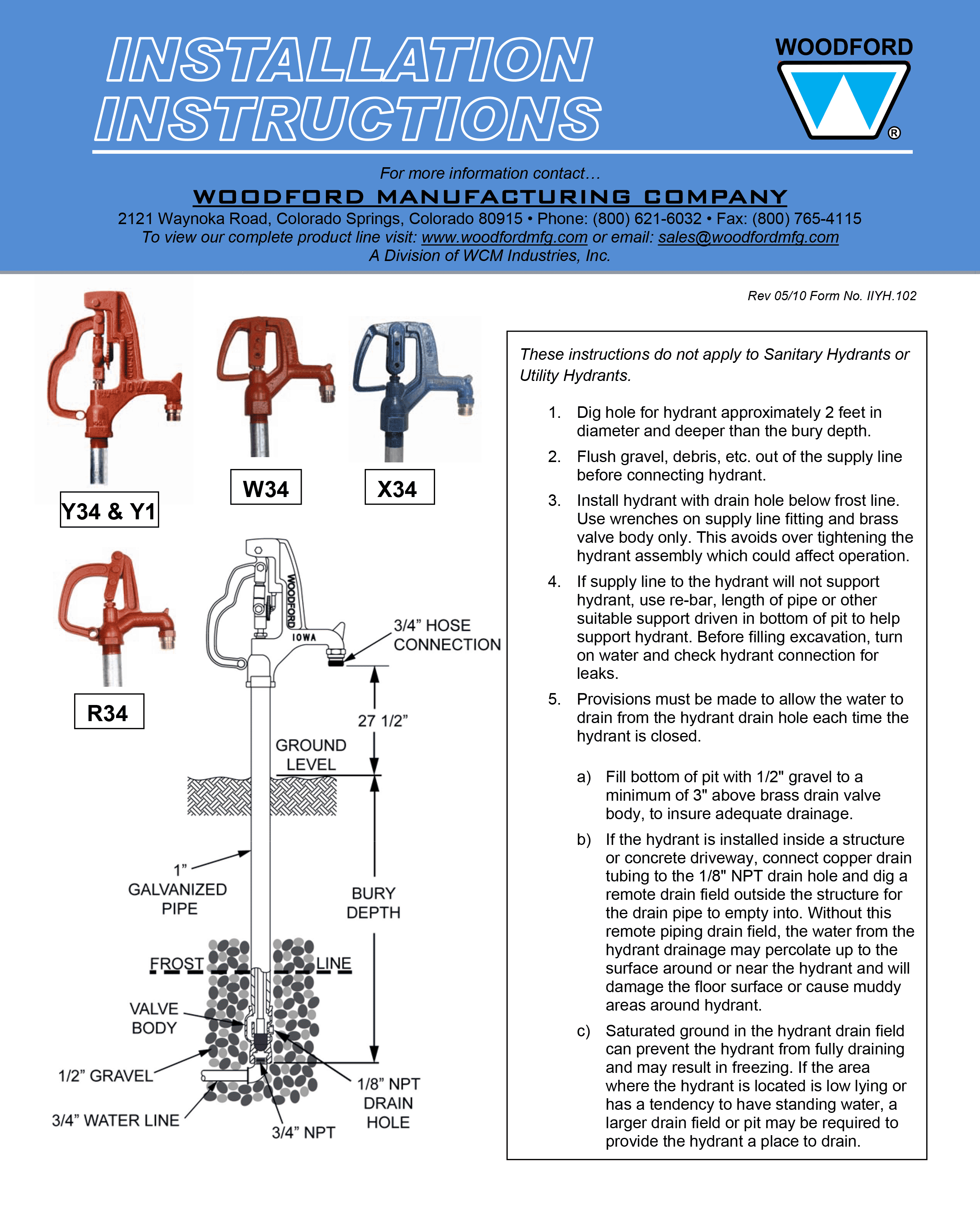 Woodford Iowa Hydrant Repair Kit
