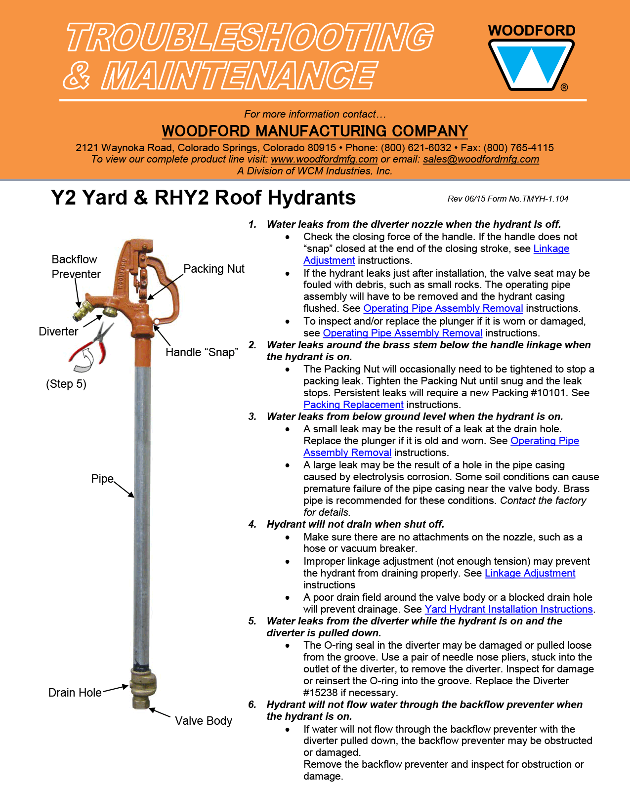 Woodford Model RHY2MS Freezeless Roof Hydrant