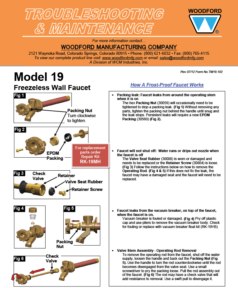 Woodford Model 19 Freezeless Faucet