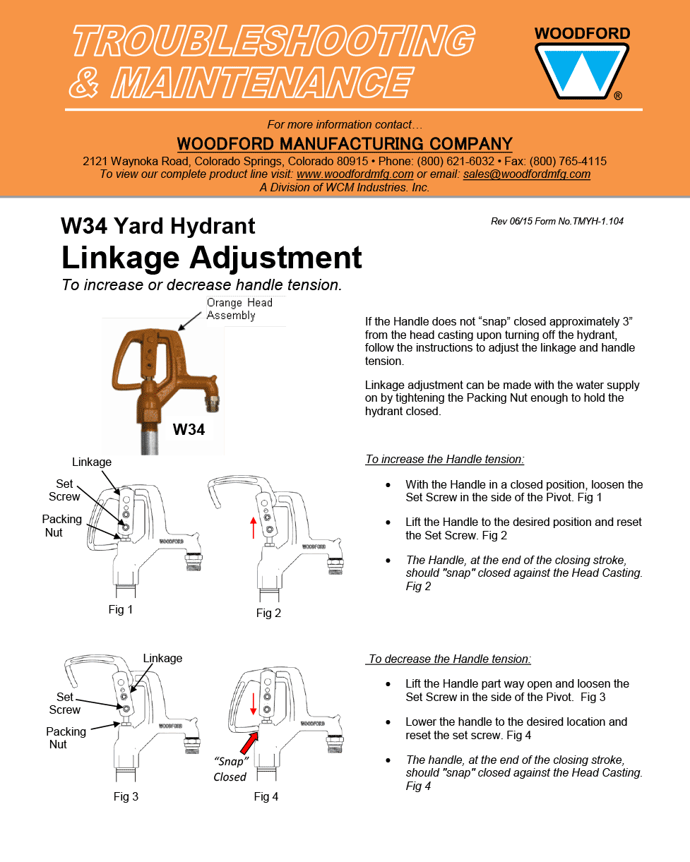 Woodford Model W34 Freezeless Yard Hydrant