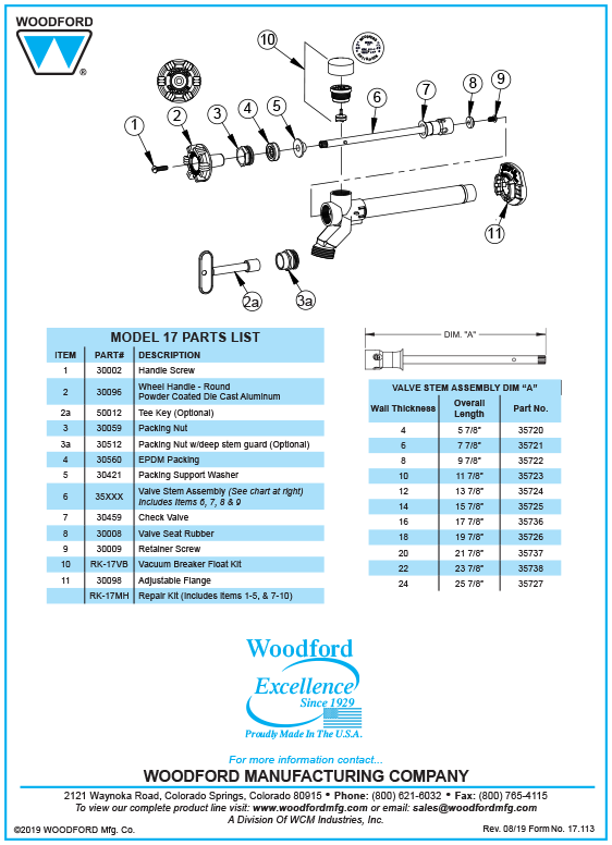 Woodford Model 17 Freezeless Faucet